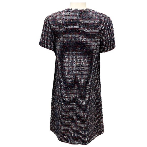 VALENTINO NAVY MULTI 2022 VLOGO TWEED DRESS - Picture 3 of 6